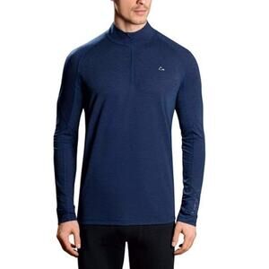 Merino Blend By Paradox Men Baselayer quarter zip pullover XL Navy A004241